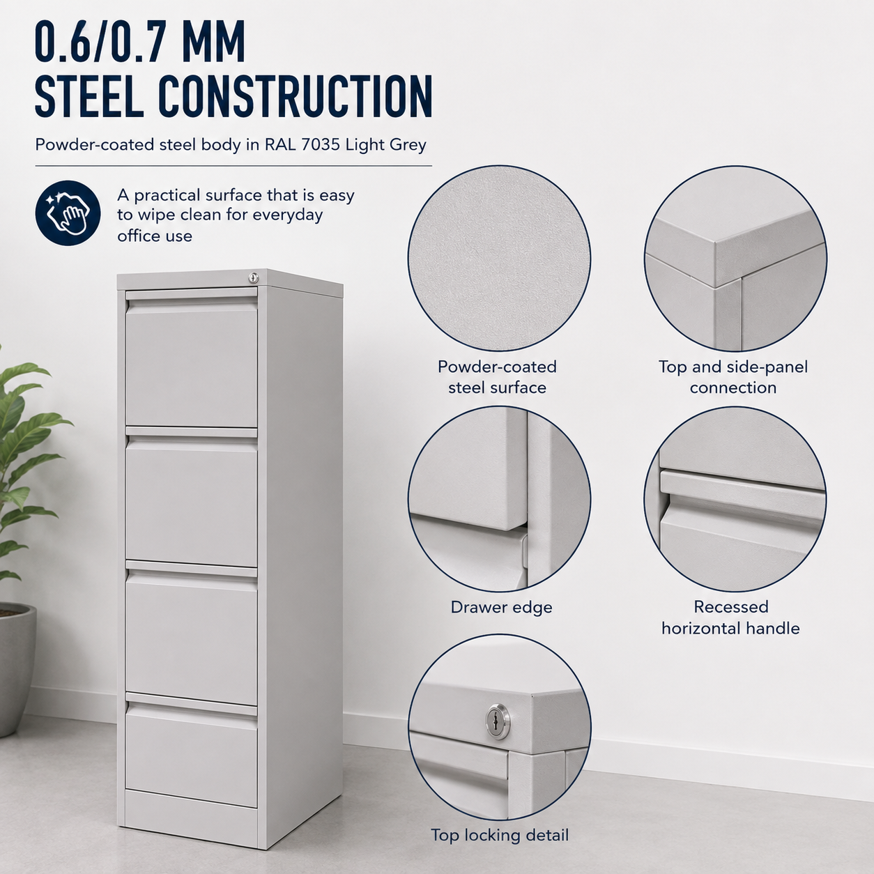 TreeJar 4 drawer lateral file cabinet Skyland STEL SSC - 20 - view 4